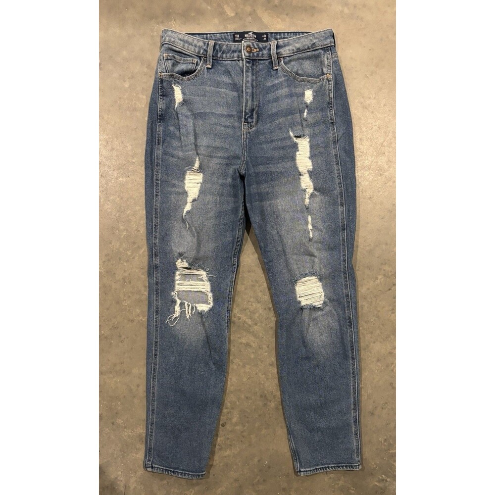 Hollister Women's Sz 30 Ultra High Rise Mom Jean Vintage Stretch Distressed